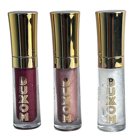 3x Buxom Full On Plumping Lip Gloss BRANDI / SUGAR / DOMINIQUE ~ Ltd Edition - Picture 1 of 9